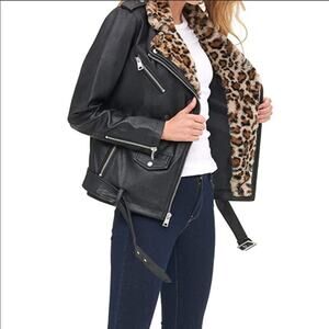 Levi's Vegan Leather Faux Fur Moto Jacket